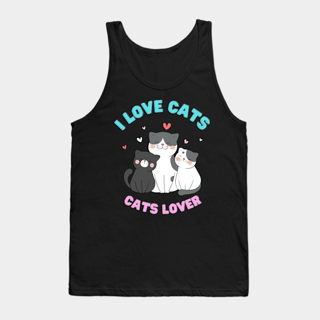 I Heart Cats I Love Cats Cats Lover Tank Top by ✪Your New Fashion✪